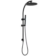 Matt Black Round 8/10/12" Shower Head Sliding Rail Arm Single Mode Brass Handheld Arm Dual Combo