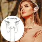 Color No Piercing Ear Cuff Earring Elf Ear Clip Ear Wrap Long Tassel Drop