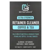 M3 Naturals, Retainer Cleaner, Coffee & Tea, Extra Strength, Mint, 120 Tablets