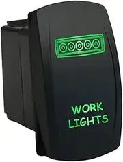 12V 20A / 24V 10A ON-Off Rocker Switch Work Lights 613G Universal fits Toyota Nissan Holden Mitsubishi Ford Amarok etc. Dual LED in Green