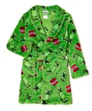 MINECRAFT Robe Boys size 8 NEW Plush CREEPER Bath Robe NWT Minecraft Bathrobe