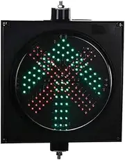 300mm Red Cross Green Arrow Traffic Lights, Remote Control Traffic Lights,Industrial Traffic Light, IP65 Waterproof Signal Lamp Light with Sun Visor(Size:100~240V AC)