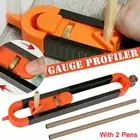 Profile Scribing Ruler Contour Gauge Precise Measure Carpenter Tool with 2 Pens