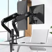 Adjustable Dual Monitor Desk Mount Arm with Internal Gas Spring