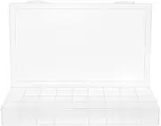 SEWACC Box Clear Compartment Storage Box Bead Organizer Transparent Storage Case for Crafts Jewelry Small Parts Durable Design Versatile Use Secured Lid for Easy Identification