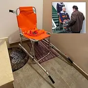 EMS Stair Chair Lift Climbing Wheelchair, Lightweight Foldaway Stair Evacuation Chair Lift Assist Devices for Seniors, Emergency Evacuation Wheelchair with Quick Release Buckles