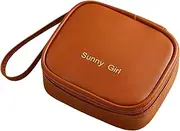 Women Period Pouch - Zipper Menstrual Pad Bag in Pu Leather, Compact and Discreet | Nursing Pad Holder and Menstrual Pads Organizer for Purse, Ideal for Women and Teen Girls, 15x13x6cm, Multicolor,