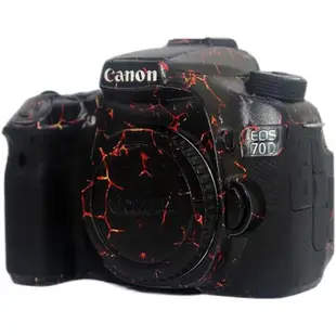 適用于佳能EOS70D機身微單美保護迷彩磨砂碳纖3M貼紙矩陣本膜貼貼