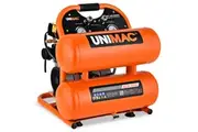 UNIMAC 20L Twin Tank Air Compressor, 116PSI Portable Silent Oil-Free Electric, for Airtools Tyre Inflation