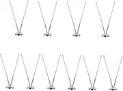 KALLORY 10pcs Table Flag Pole Lesbian Flag Checkered Magnets Bracket Usa Desk Flag Stick Classroom Flag Holder Table Flag Stand Desk Flag Holders Indoor Flag Holder Poles Rod Metal Silver