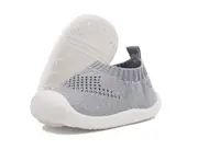 Dadawen Toddler Shoes Baby First-Walking Trainers Toddler Infant Boys Girls-C001Grey