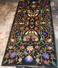 Royal Look Dining Table Top with Pietra Dura Art Rectangle Marble Hallway Table