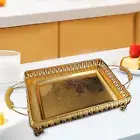 Fruit Tray Snack Tray Gifts Decoration Breakfast Trays with Handle Rectangle