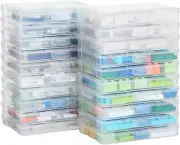 5X7 Photo Storage Cases, Plastic Craft Storage Container, Acid-Free Box for Pict