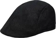 [Generic] Beret Hat Cabbie Driving Hat Autumn Casual Peaked Hat British Men Plaid Flat Cap Newsboy Cap for Golf Fishing Hiking Outdoor