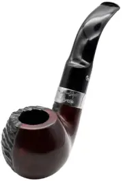 Peterson Jekyll and Hyde Smooth & Rustic Finish 9mm FILTER Bent Apple Pipe xl02