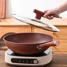 Wok Pan Anti-scalding Handle Flat Bottom Wok for Hotel Restaurant Kitchen
