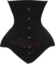 [QHZ Sports] Heavy Duty Double Steel Boned Waist Training Cotton Underbust Shaper Corset C52C