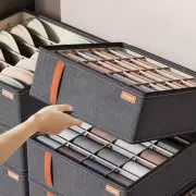1PC 6/7/20 Grid Underwear Storage Box Socks Underwear Storage Drawer Division Multifunction Ale Household Wardrobe Class