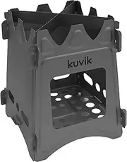 Kuvik's Titanium Wood Stove - Ultralight and Compact Stove for Backpacking, Camping, and Survival