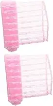 Ipetboom 2pcs Exfoliating Shower Towel Long Back Scrubber for Deep Cleansing Nylon Body Wash Cloth for Exfoliation Stylish Minimalist Design for Hard to Reach Areas