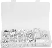 450Pcs Flat Washer Assortment Set, Automotive Metric Oil Drain Plug Gasket Aluminum Flat Washer Assortment Kit