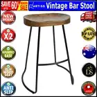 Artiss Vintage Tractor Bar Stools Retro Stool Industrial Barstools Chairs Black