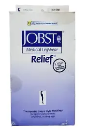 JOBST Relief Compression Stockings 30-40 mmHg Chap, Right, Open Toe, Beige LARGE