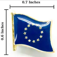 在飛比找松果購物優惠-European Flag 歐盟旗胸章 金屬徽章 國旗胸徽 