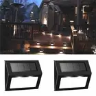 Solar Fence Lights Outdoor, Waterproof Deck Pathway Yard Lamp, Stainless Stee...