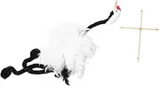 Sosoport Interactive Crane Marionette Wooden Puppet with Threads for Creative Play Cognitive Development Imaginative Learning Activities