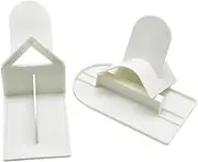 4pcs Cake Fondant Scraper White V Shape Smoothers for Cake Decorating Premium Baking Tools for Fondant Sugar Paste Marzipan