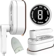 2-in-1 Handheld Garment Steamer and Iron, 1400W, 8 Steam Modes, 15s Quick Heat, with Anti Steam Glove, Clothes Steamer, Leakproof, Portable Steamer for Home, Travel, White