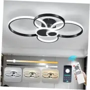 Modern Led Flush Mount Ceiling Light Fixture Black Close to Ceiling Light with