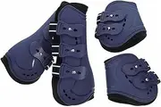 SEWOART 4 Pcs Horse Leg Cover Boots Adjustable Open Front Rear Guard for Equestrian Riding