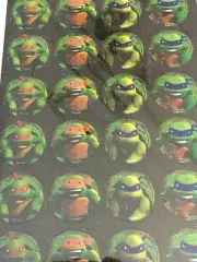 Nickelodeon Teenage Mutant Ninja Turtles Stickers 96 Circles Cartoon Viacom New