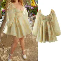 在飛比找ETMall東森購物網優惠-減齡法式歐根紗蓬蓬雪紡連衣裙