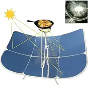 Parabolic Concentrating Solar Cooker, Outdoor Camping Cookware, Foldable2000W Sun Concentration Oven Iron Bracket For Cooking, Boiling Water, Heating