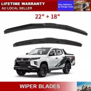 2Pcs 22"+18" FOR Mitsubishi Front Wiper Blades For Triton MQ MR 2015-2023 AU