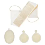 4 Pack Loofah Exfoliating Back Scrubber Body Washing Pads for Men Women