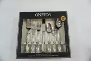 Oneida 45 Piece Set Service 8 Stainless Steel Flatware SATIN LINCOLN NIB RB151