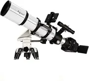 Refractor Telescope with Tripod & Finder Scope, Portable Telescope for Kids & Astronomy Beginners, Multi-Layer Green Fil