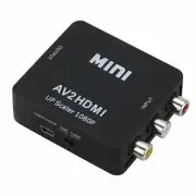 PC 3RCA Mini CVBS HDTV 1080P AV To HDMI Audio Adaptor Video Converter Adapter