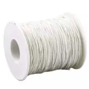 WAXED Cotton Cord 1mm 100 yard Roll - Ivory