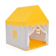 Costway Kids Indoor Outdoor Napping Play Tent w/Washable Soft Mat Yellow