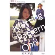 New Sirdar 5312 Opium Plaid Cardigan Sweater Double Knitting Pattern