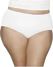 [Fruit of the Loom] Women's Fit for Me Plus Size 100% Nylon Briefs (Value Packs)