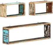3 Wall Shelf Solid Wood-5845