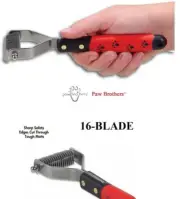 PET DOG ANIMAL GROOMING 16 Blade COAT STRIPPER RAKE Hair Mat King Breaker Tool