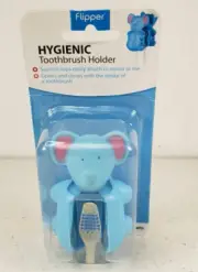 Flipper Animal World Toothbrush Holder - Elephant - Blue Dual Suction Cup ORCA